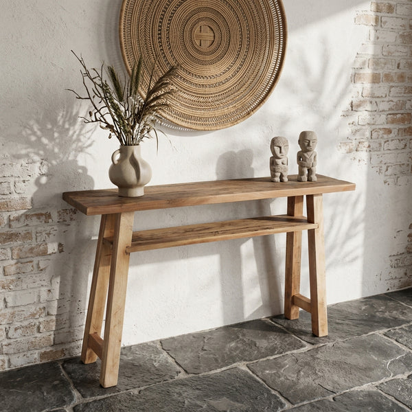Farmwood wandtafel/sidetable large FSC-gerecycled hout