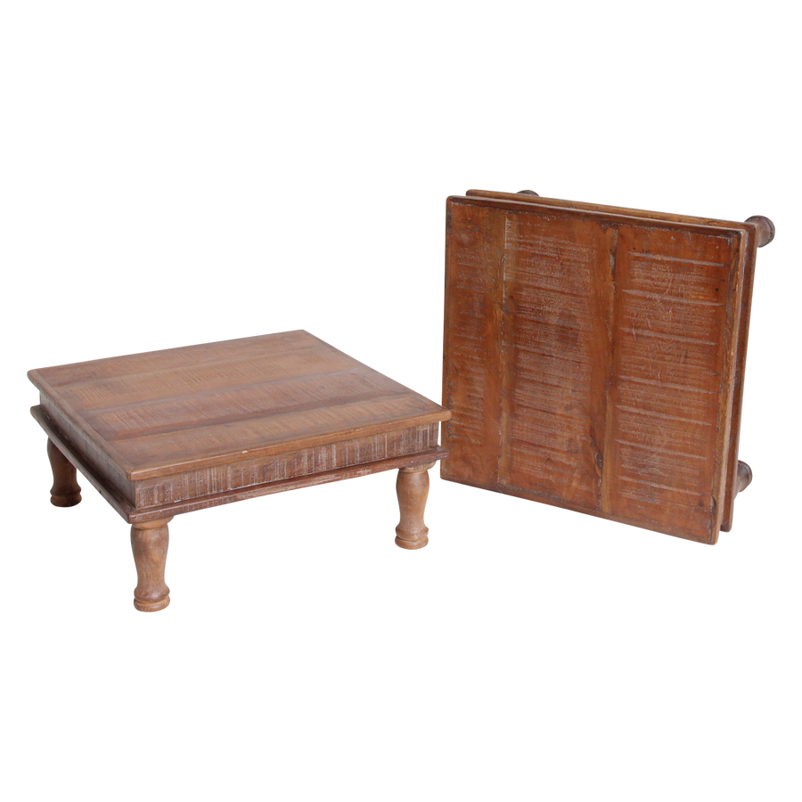 Factory bajot bijzettafeltje - fsc-gerecycled hout - 33x33x16 cm