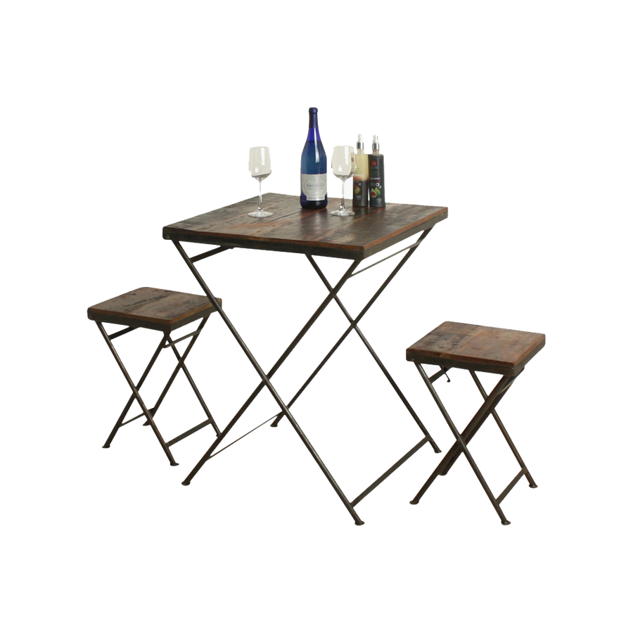 Factory inklapbare tafel - fsc-gerecycled hout - 60x60x76 cm