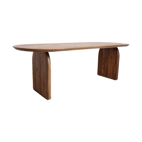 Bullnose dining table brown 180 closed base