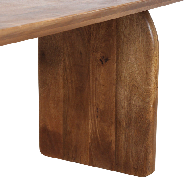 Bullnose dining table brown 180 closed base