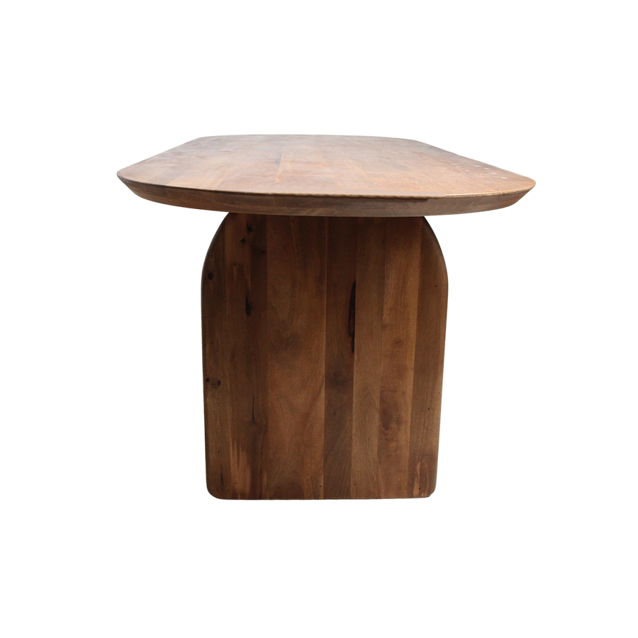 Bullnose dining table brown 200 mix base