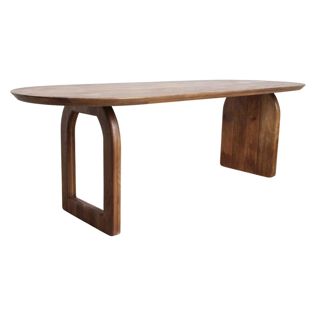 Bullnose dining table brown 240 mix base