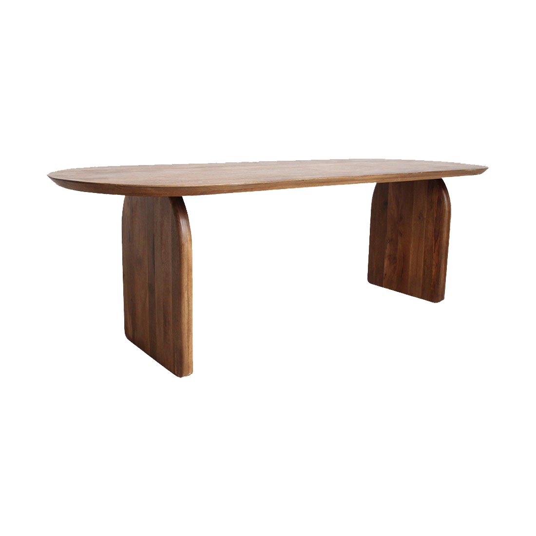 Bullnose dining table brown 240 closed base