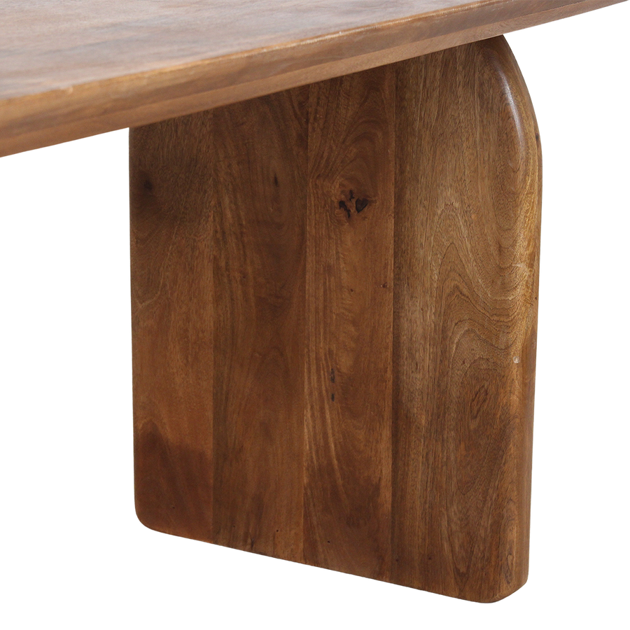 Bullnose dining table brown 240 closed base