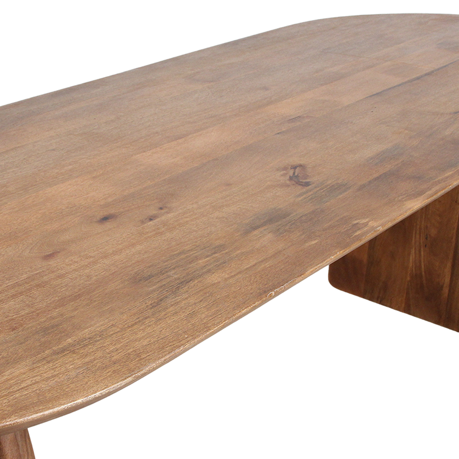 Bullnose dining table brown 240 closed base