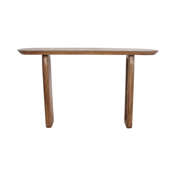 Bullnose mangohouten wandtafel bruin140x35x80 cm