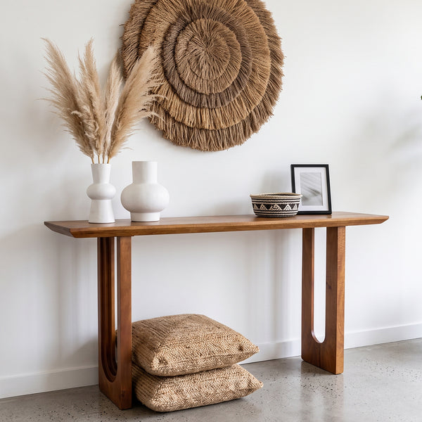 Bullnose chamfered mangohouten wandtafel