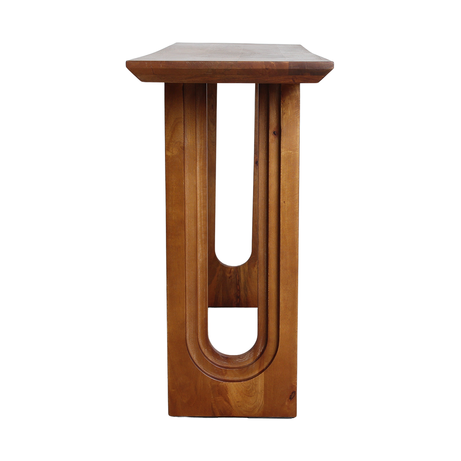 Bullnose chamfered mangohouten wandtafel