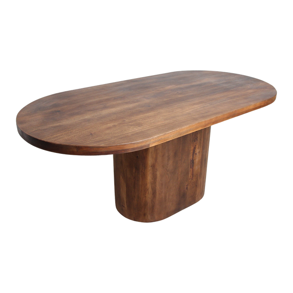 Bullnose Oblong mangohouten eettafel ovaal 180 cm