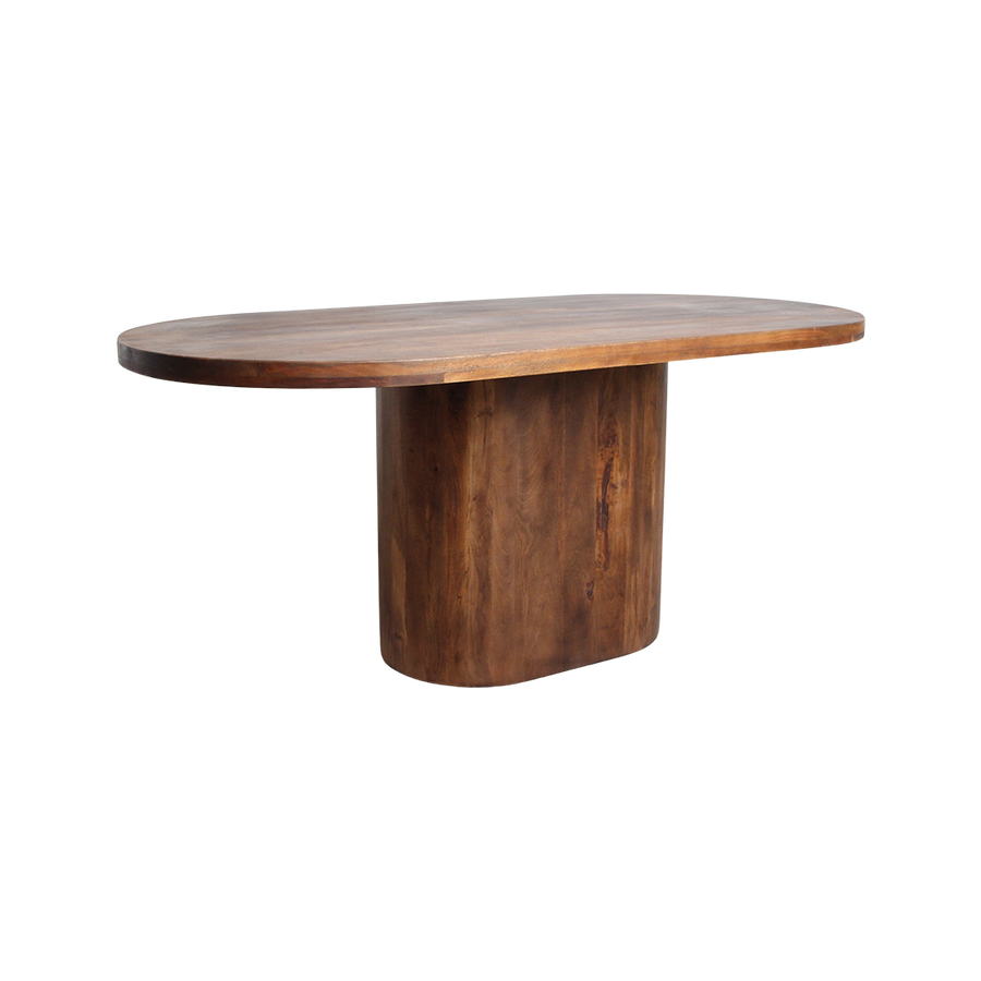 Bullnose Oblong mangohouten eettafel ovaal 200 cm
