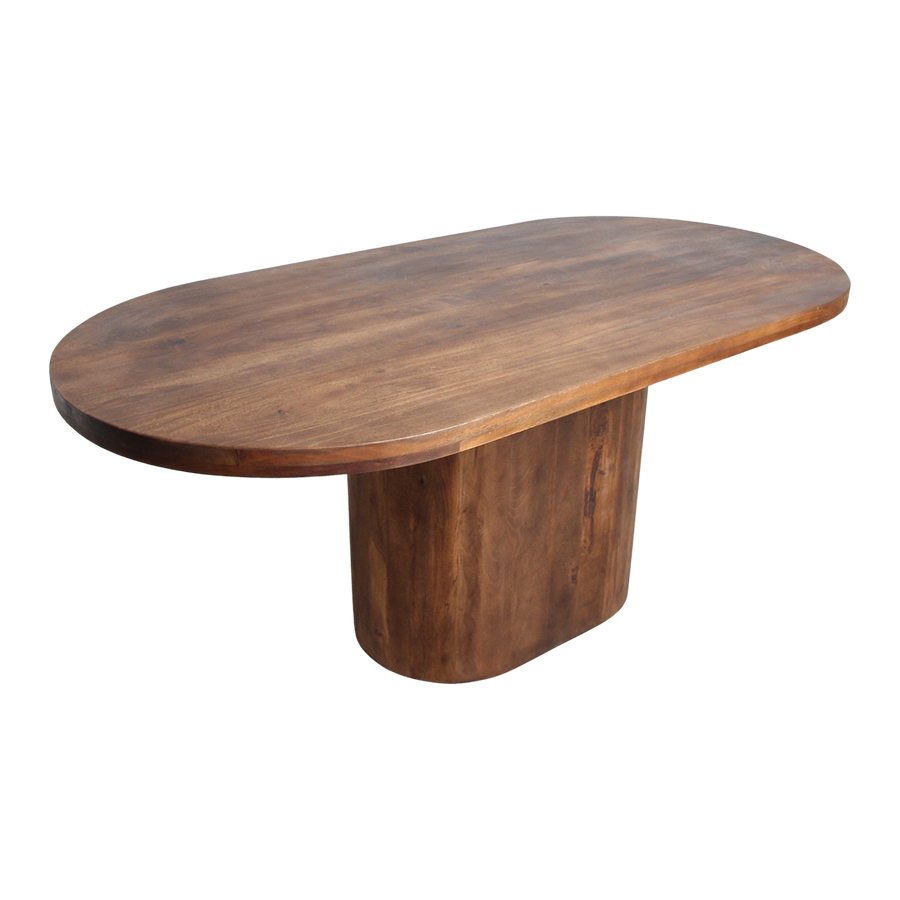 Bullnose Oblong mangohouten eettafel ovaal 240 cm