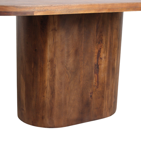 Bullnose Oblong mangohouten eettafel ovaal 240 cm