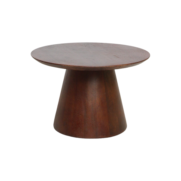 Bullnose mangohouten bijzettafel cone Ø 55 cm
