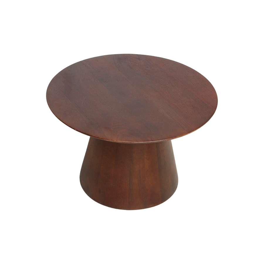 Bullnose mangohouten bijzettafel cone Ø 55 cm