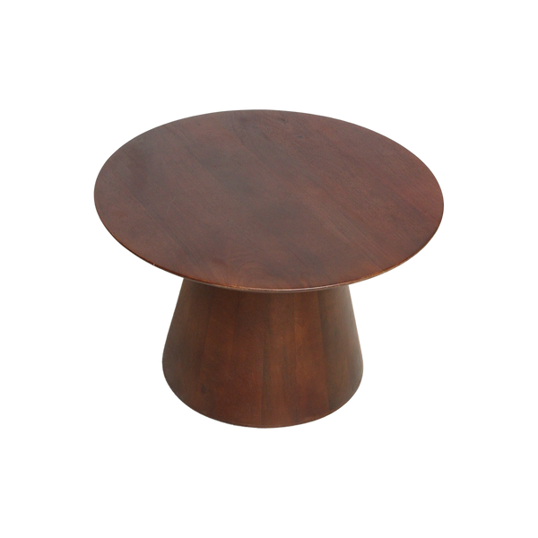 Bullnose mangohouten bijzettafel cone Ø 55 cm