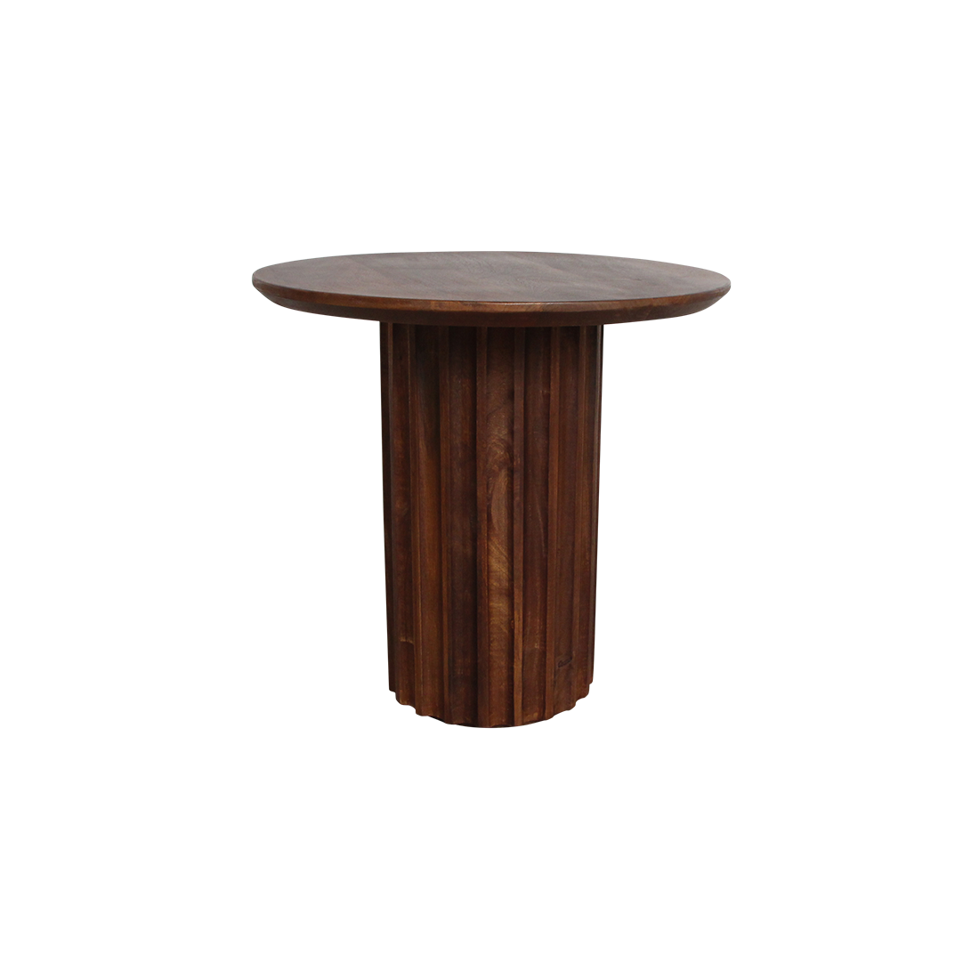 Bullnose bijzettafel reversed bruin Ø 50 cm