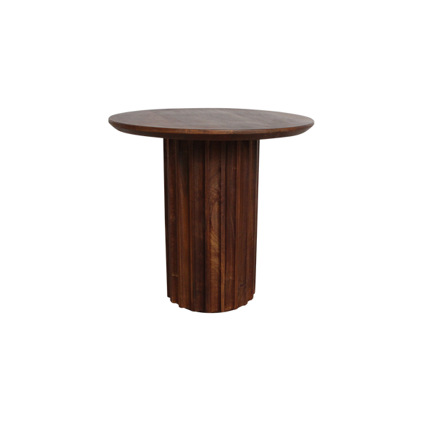 Bullnose bijzettafel reversed bruin Ø 50 cm