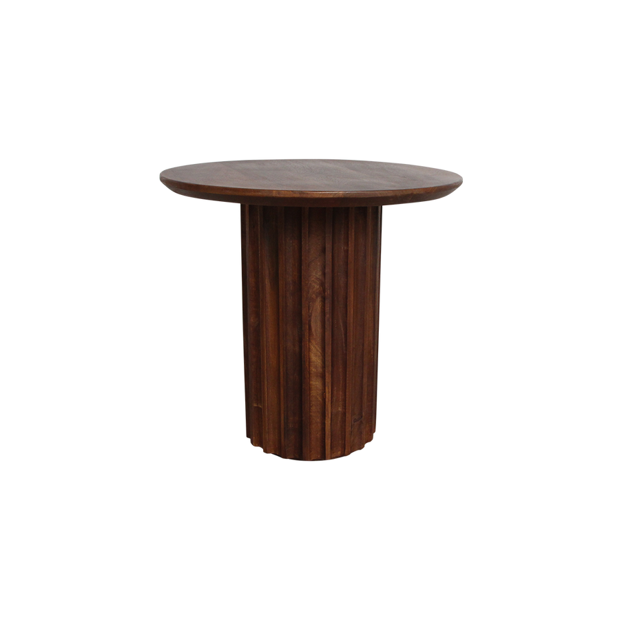 Bullnose bijzettafel reversed bruin Ø 50 cm
