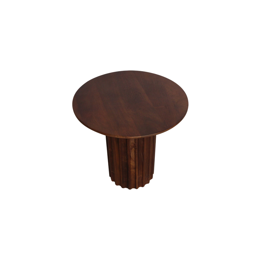 Bullnose bijzettafel reversed bruin Ø 50 cm