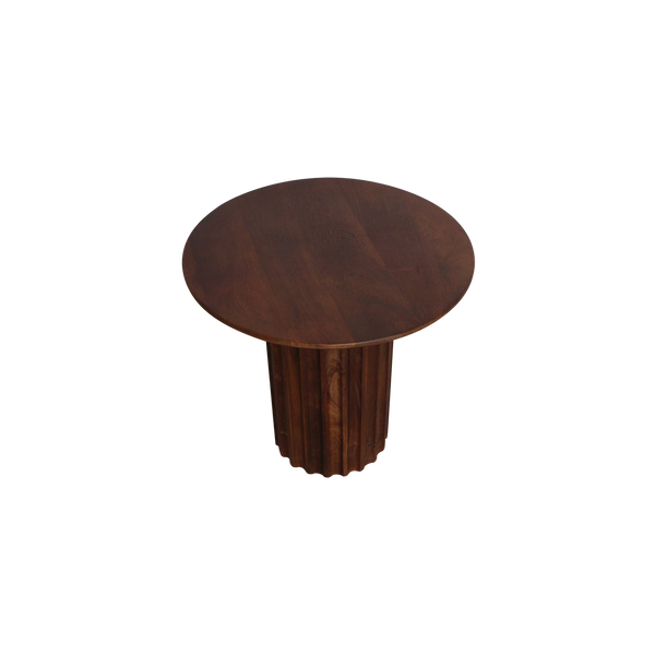 Bullnose bijzettafel reversed bruin Ø 50 cm