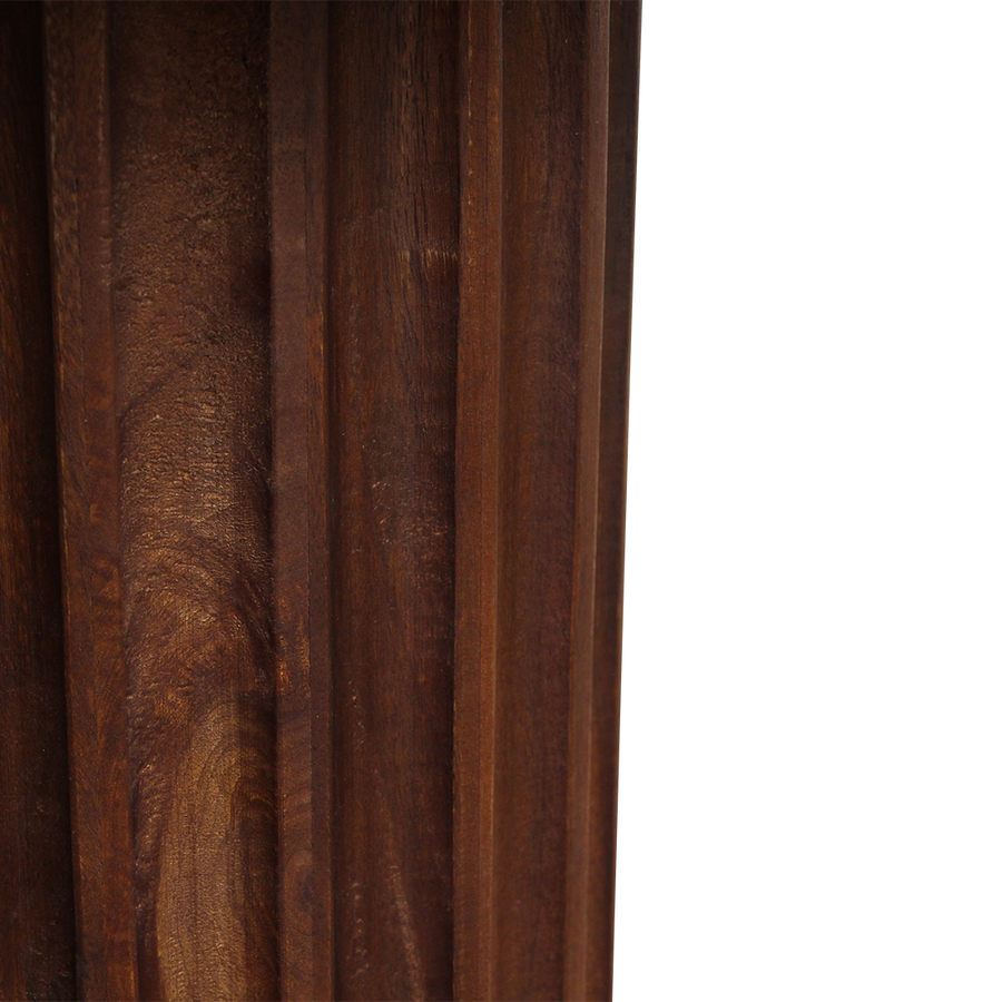 Bullnose bijzettafel reversed bruin Ø 50 cm
