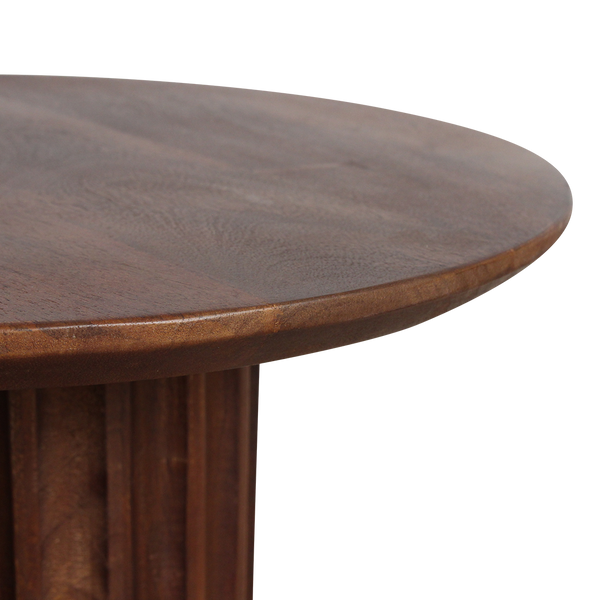 Bullnose bijzettafel reversed bruin Ø 50 cm