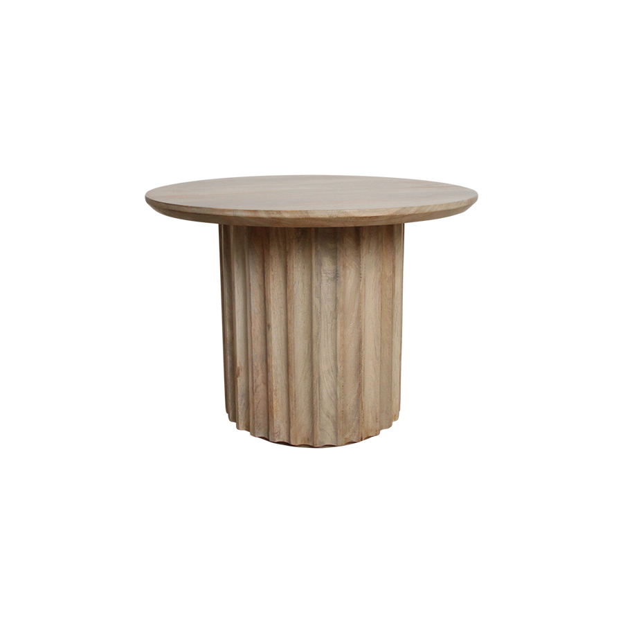 Bullnose bijzettafel reversed naturel Ø 55 cm