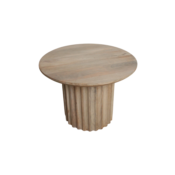 Bullnose bijzettafel reversed naturel Ø 55 cm