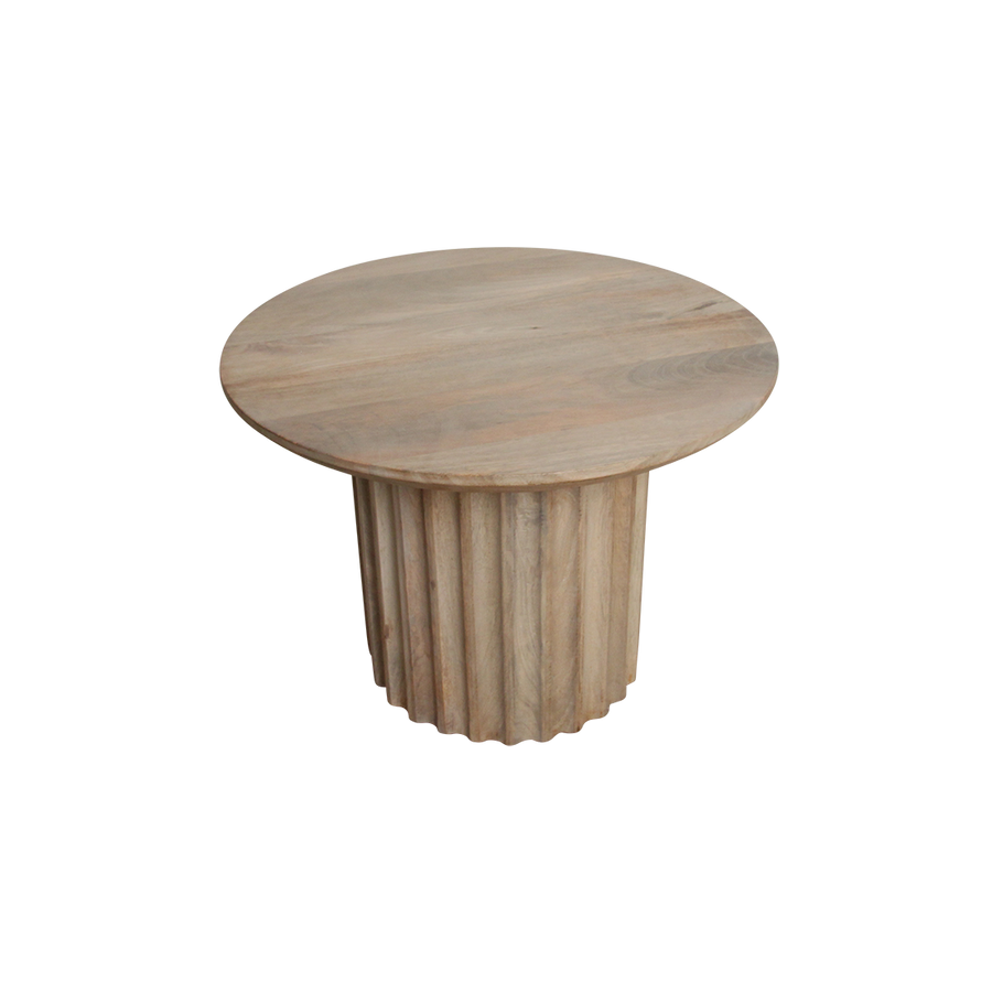 Bullnose bijzettafel reversed naturel Ø 55 cm