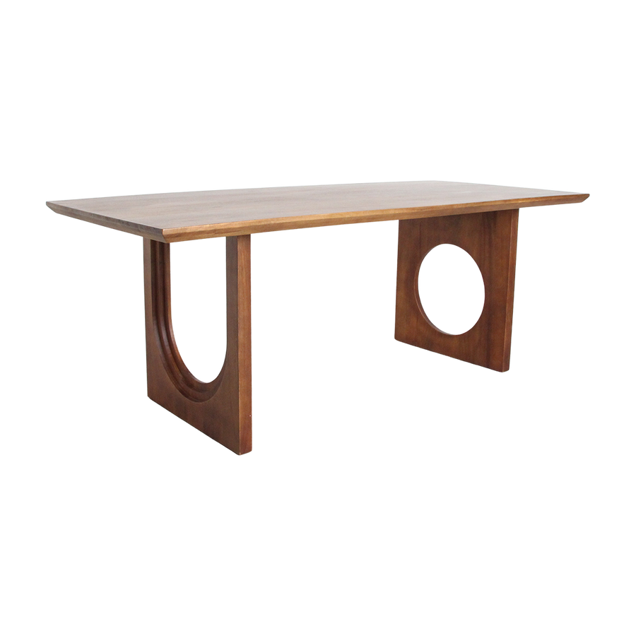 Bullnose chamfered mix mangohouten eettafel - 180 cm