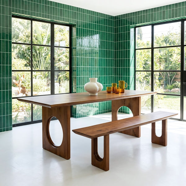 Bullnose chamfered loop mangohouten eettafel - 200 cm