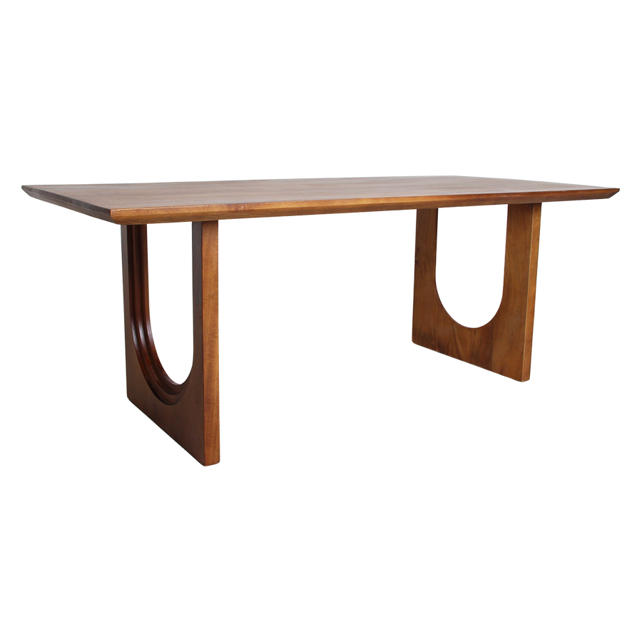 Bullnose chamfered arch mangohouten eettafel - 200 cm