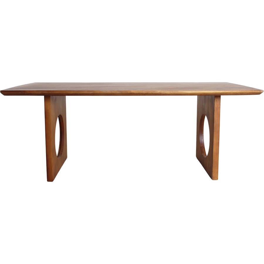 Bullnose chamfered loop mangohouten eettafel - 240 cm
