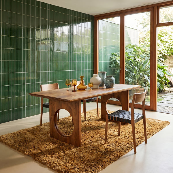 Bullnose chamfered loop mangohouten eettafel - 240 cm