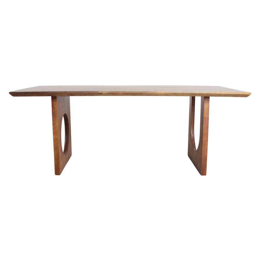 Bullnose chamfered mix mangohouten eettafel - 240 cm