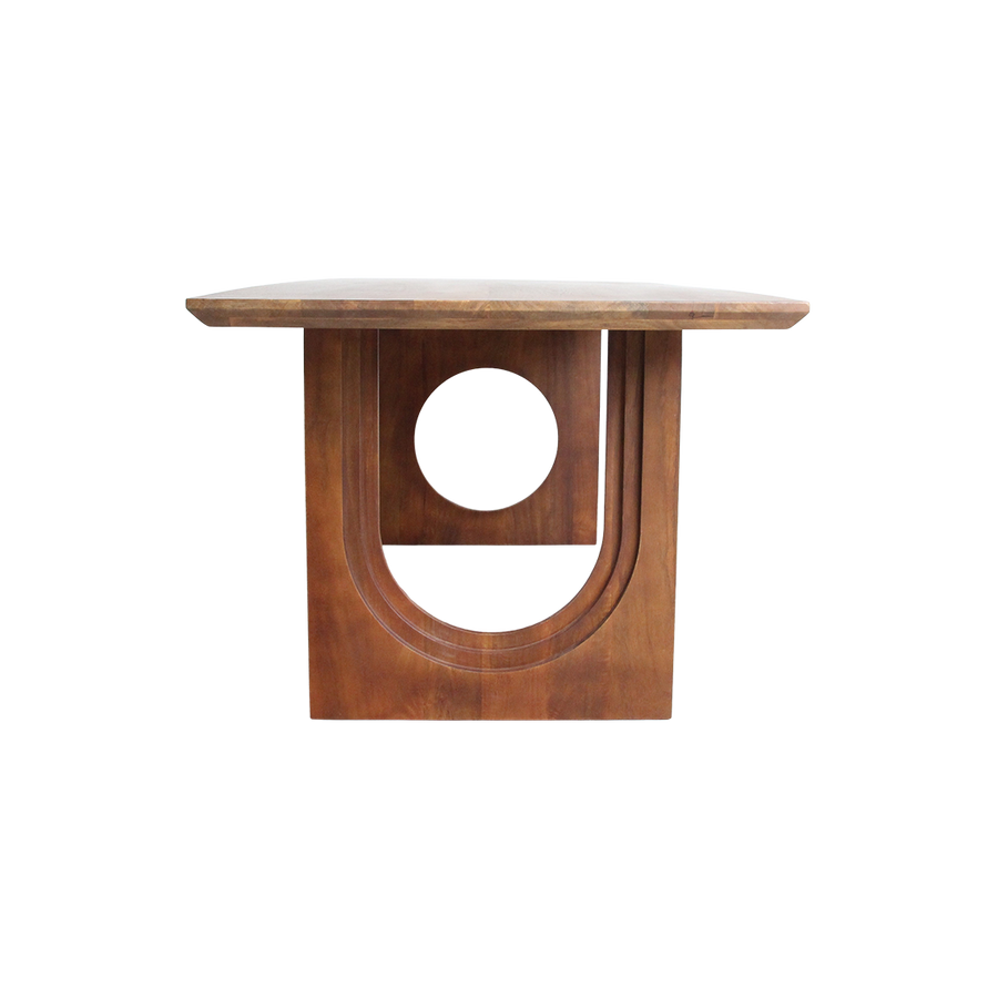 Bullnose chamfered mix mangohouten eettafel - 240 cm