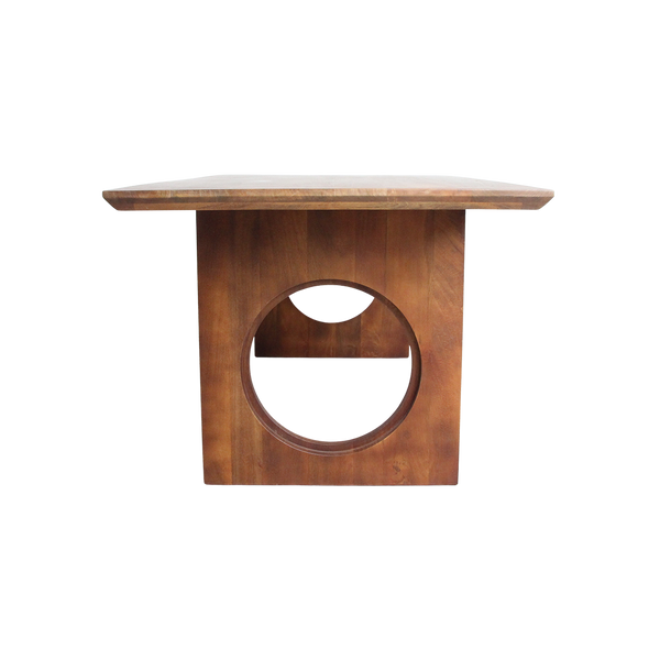 Bullnose chamfered mix mangohouten eettafel - 240 cm