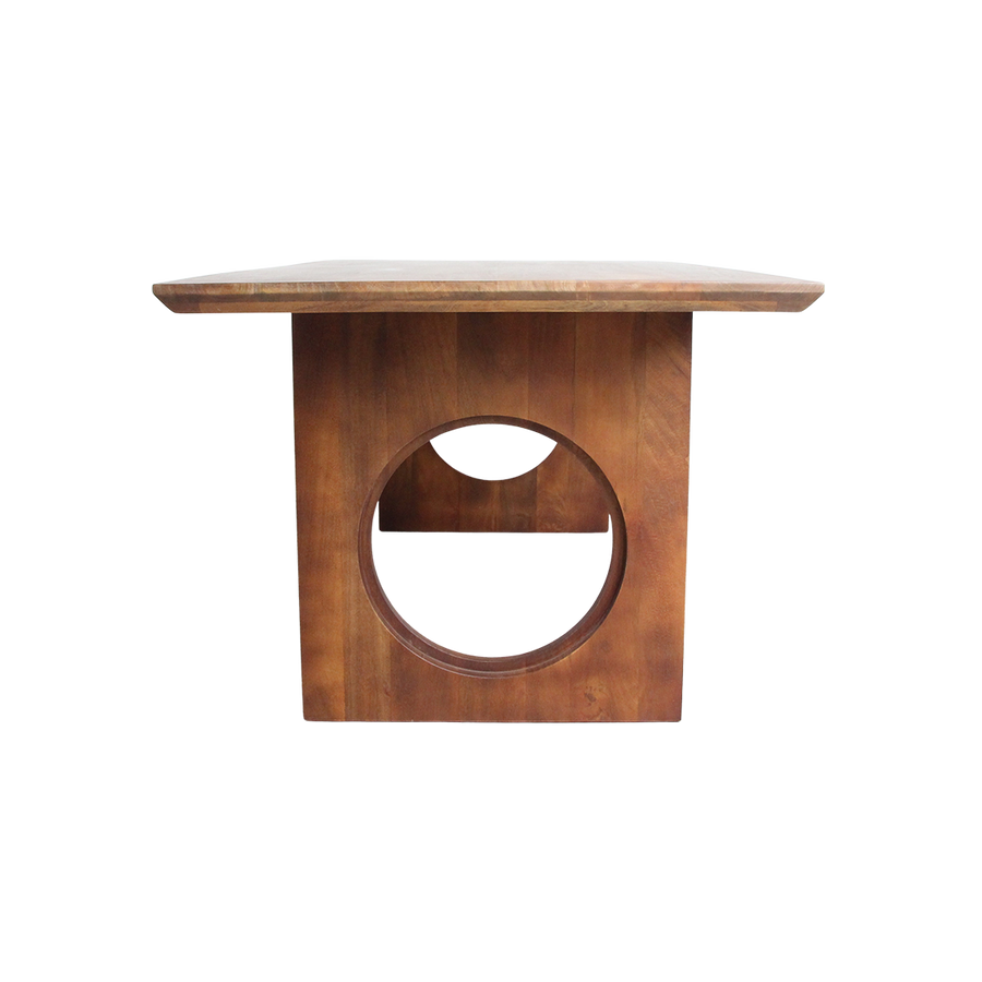 Bullnose chamfered mix mangohouten eettafel - 240 cm