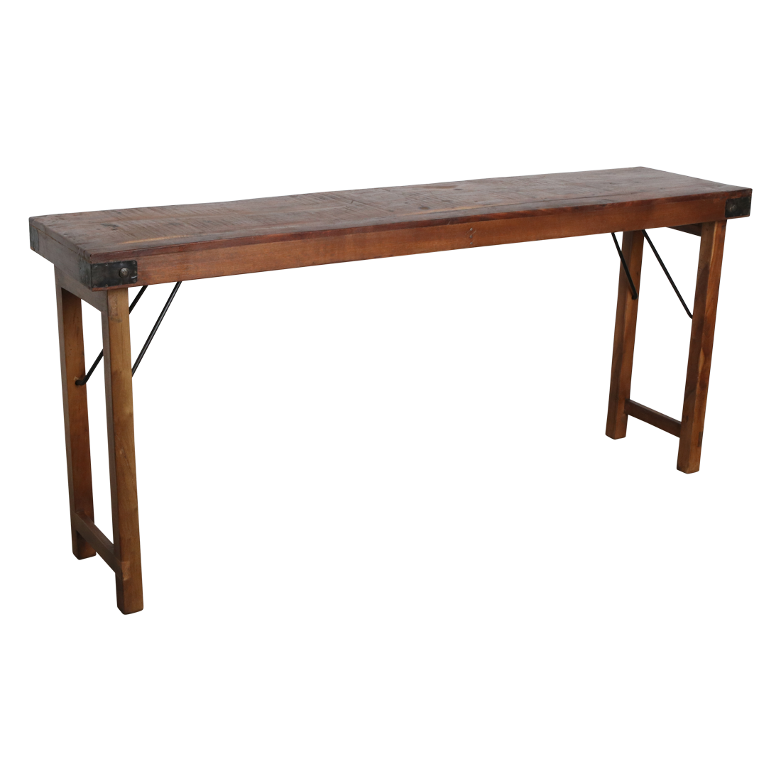 Inklapbare wandtafel bruin 165x40x76 cm