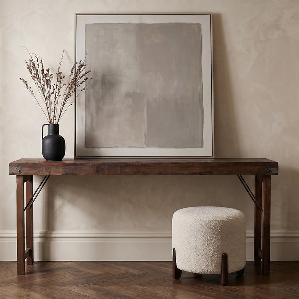 Inklapbare wandtafel bruin 165x40x76 cm