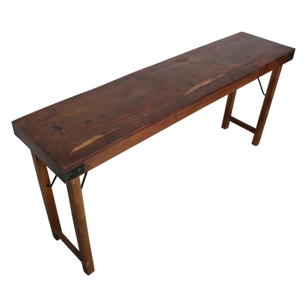 Inklapbare wandtafel bruin 165x40x76 cm
