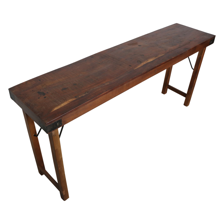 Inklapbare wandtafel bruin 165x40x76 cm