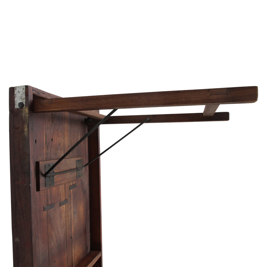 Inklapbare vintage eettafel Gerecycled hout 165x75x76 cm