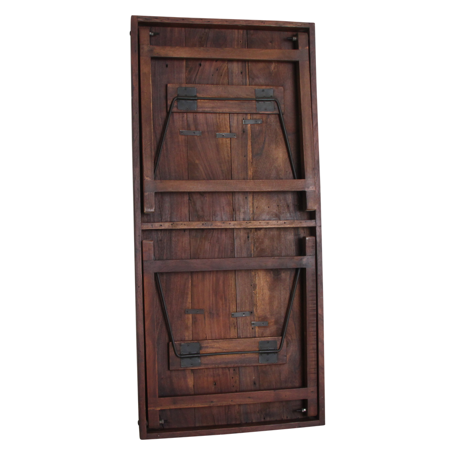 Inklapbare vintage eettafel Gerecycled hout 165x75x76 cm
