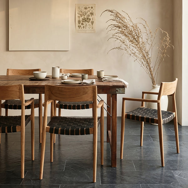 Inklapbare vintage eettafel Gerecycled hout 165x75x76 cm