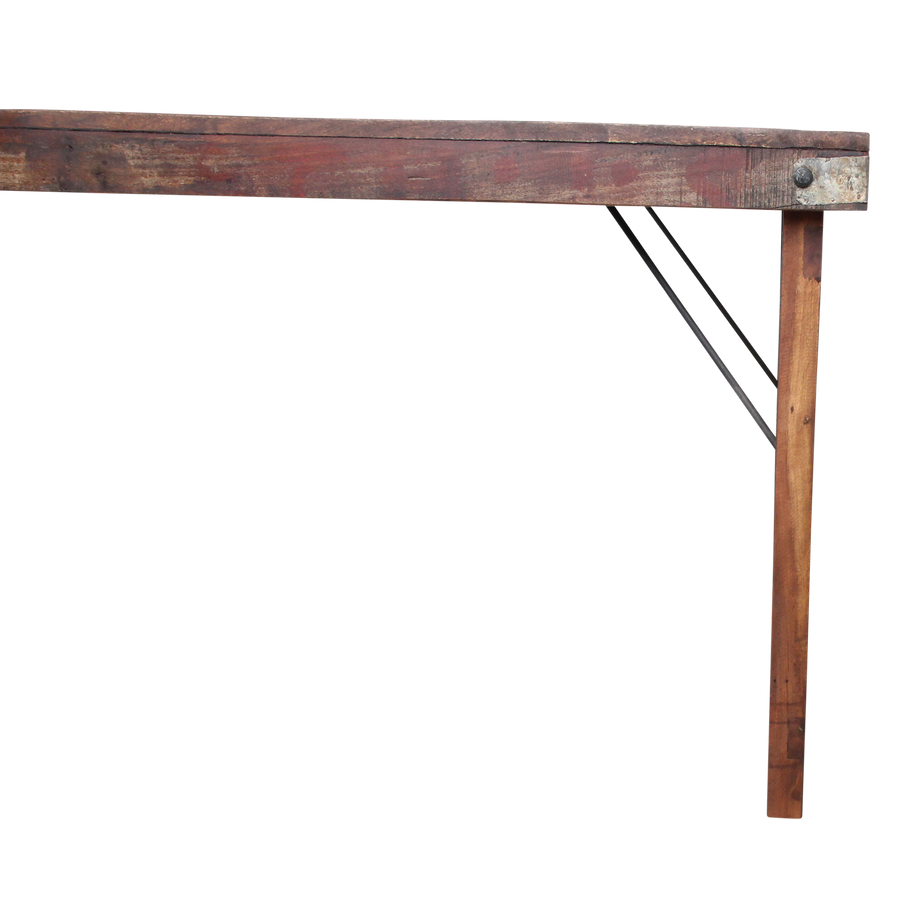 Inklapbare vintage eettafel Gerecycled hout 165x75x76 cm
