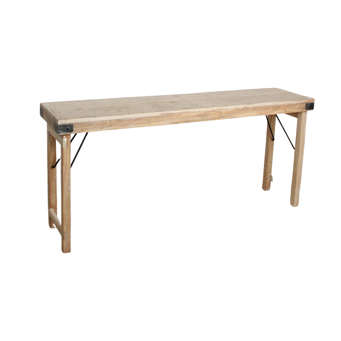Limewash opklapbare wandtafel/console tafel 170x40x76 cm