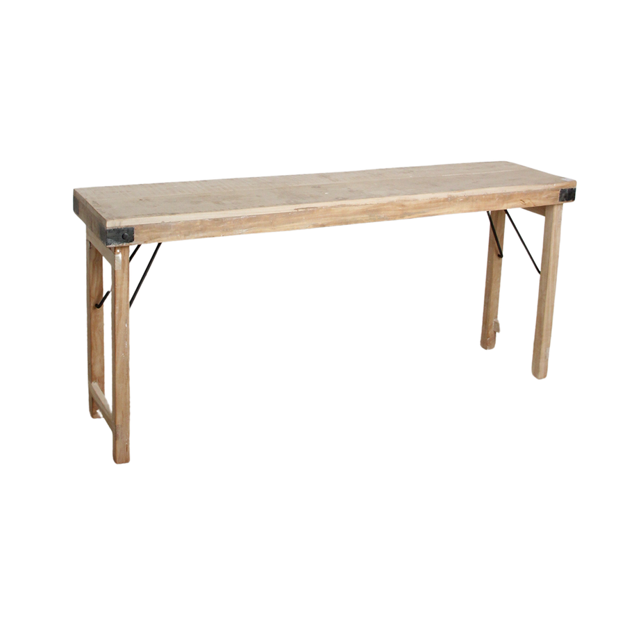 Limewash opklapbare wandtafel/console tafel 170x40x76 cm