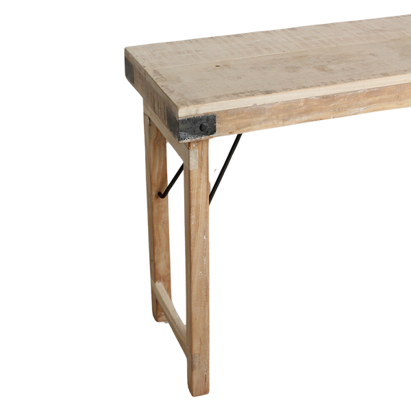 Limewash opklapbare wandtafel/console tafel 170x40x76 cm